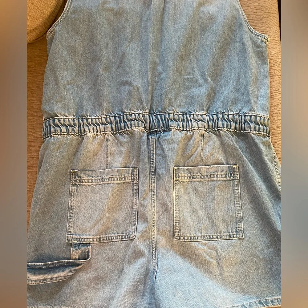 ANA Denim Sleeveless Romper - Size L - EUC